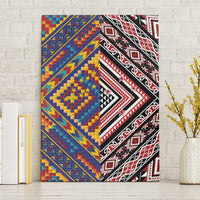 Tuvaluan and New Zealand Culture Canvas Wall Art The Art of Kolose and Taniko LT03 Without Frame Navy - Polynesian Pride