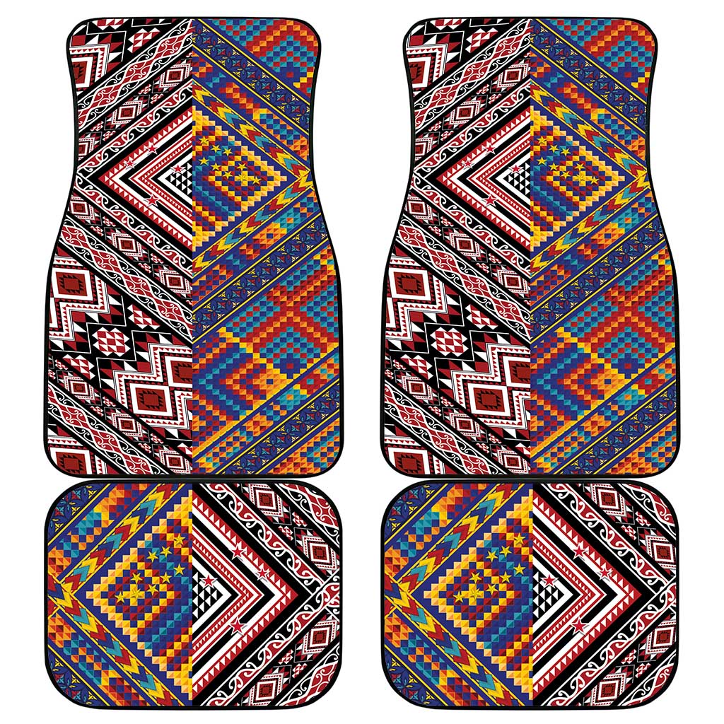 Tuvaluan and New Zealand Culture Car Mats The Art of Kolose and Taniko LT03 - Polynesian Pride