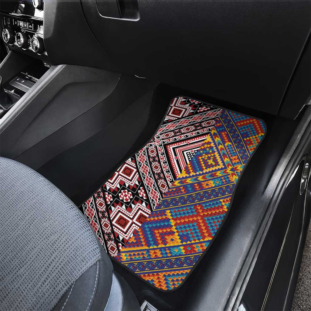 Tuvaluan and New Zealand Culture Car Mats The Art of Kolose and Taniko LT03 - Polynesian Pride