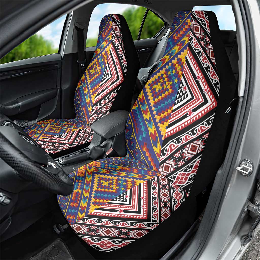 Tuvaluan and New Zealand Culture Car Seat Cover The Art of Kolose and Taniko LT03 - Polynesian Pride