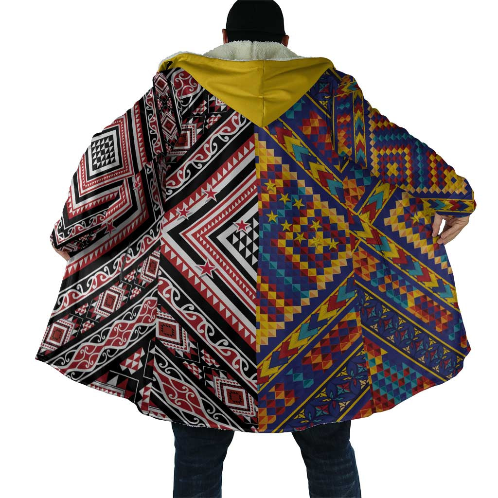 Tuvaluan and New Zealand Culture Cloak The Art of Kolose and Taniko LT03 - Polynesian Pride