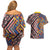 Tuvaluan and New Zealand Culture Couples Matching Off Shoulder Short Dress and Hawaiian Shirt The Art of Kolose and Taniko - Polynesian Pride