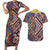 Tuvaluan and New Zealand Culture Couples Matching Short Sleeve Bodycon Dress and Hawaiian Shirt The Art of Kolose and Taniko - Polynesian Pride