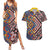 Tuvaluan and New Zealand Culture Couples Matching Summer Maxi Dress and Hawaiian Shirt The Art of Kolose and Taniko - Polynesian Pride