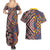 Tuvaluan and New Zealand Culture Couples Matching Summer Maxi Dress and Hawaiian Shirt The Art of Kolose and Taniko - Polynesian Pride