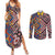 Tuvaluan and New Zealand Culture Couples Matching Summer Maxi Dress and Long Sleeve Button Shirt The Art of Kolose and Taniko - Polynesian Pride