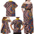 Tuvaluan and New Zealand Culture Family Matching Off Shoulder Maxi Dress and Hawaiian Shirt The Art of Kolose and Taniko - Polynesian Pride