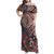Tuvaluan and New Zealand Culture Family Matching Off Shoulder Maxi Dress and Hawaiian Shirt The Art of Kolose and Taniko - Polynesian Pride