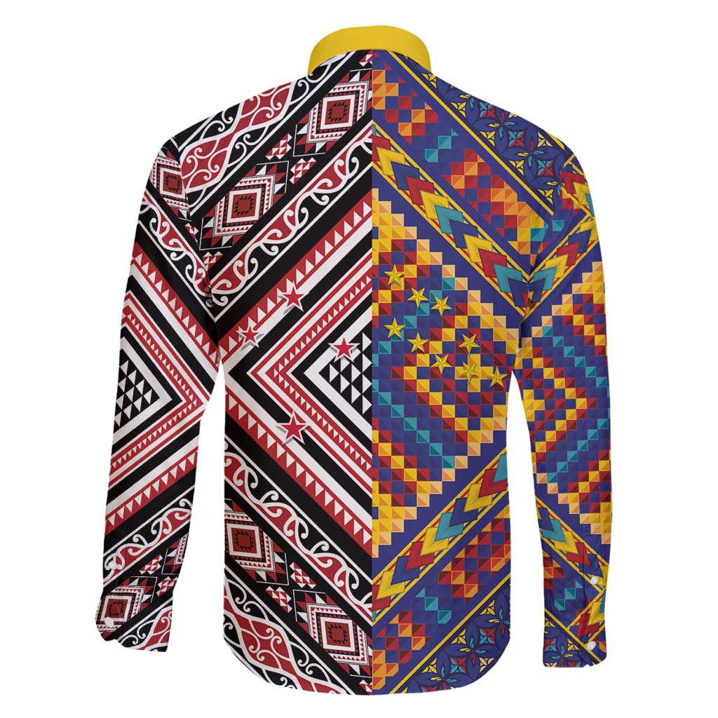 Tuvaluan and New Zealand Culture Family Matching Puletasi and Hawaiian Shirt The Art of Kolose and Taniko LT03 - Polynesian Pride
