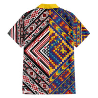 Tuvaluan and New Zealand Culture Family Matching Tank Maxi Dress and Hawaiian Shirt The Art of Kolose and Taniko LT03 - Polynesian Pride