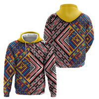 Tuvaluan and New Zealand Culture Hoodie The Art of Kolose and Taniko LT03 - Polynesian Pride
