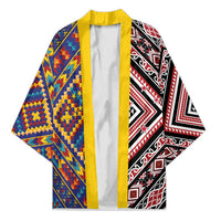 Tuvaluan and New Zealand Culture Kimono The Art of Kolose and Taniko LT03 Unisex Navy - Polynesian Pride