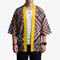 Tuvaluan and New Zealand Culture Kimono The Art of Kolose and Taniko LT03 - Polynesian Pride