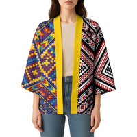 Tuvaluan and New Zealand Culture Kimono The Art of Kolose and Taniko LT03 - Polynesian Pride