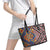 Tuvaluan and New Zealand Culture Leather Tote Bag The Art of Kolose and Taniko - Polynesian Pride