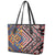 Tuvaluan and New Zealand Culture Leather Tote Bag The Art of Kolose and Taniko - Polynesian Pride