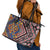 Tuvaluan and New Zealand Culture Leather Tote Bag The Art of Kolose and Taniko - Polynesian Pride