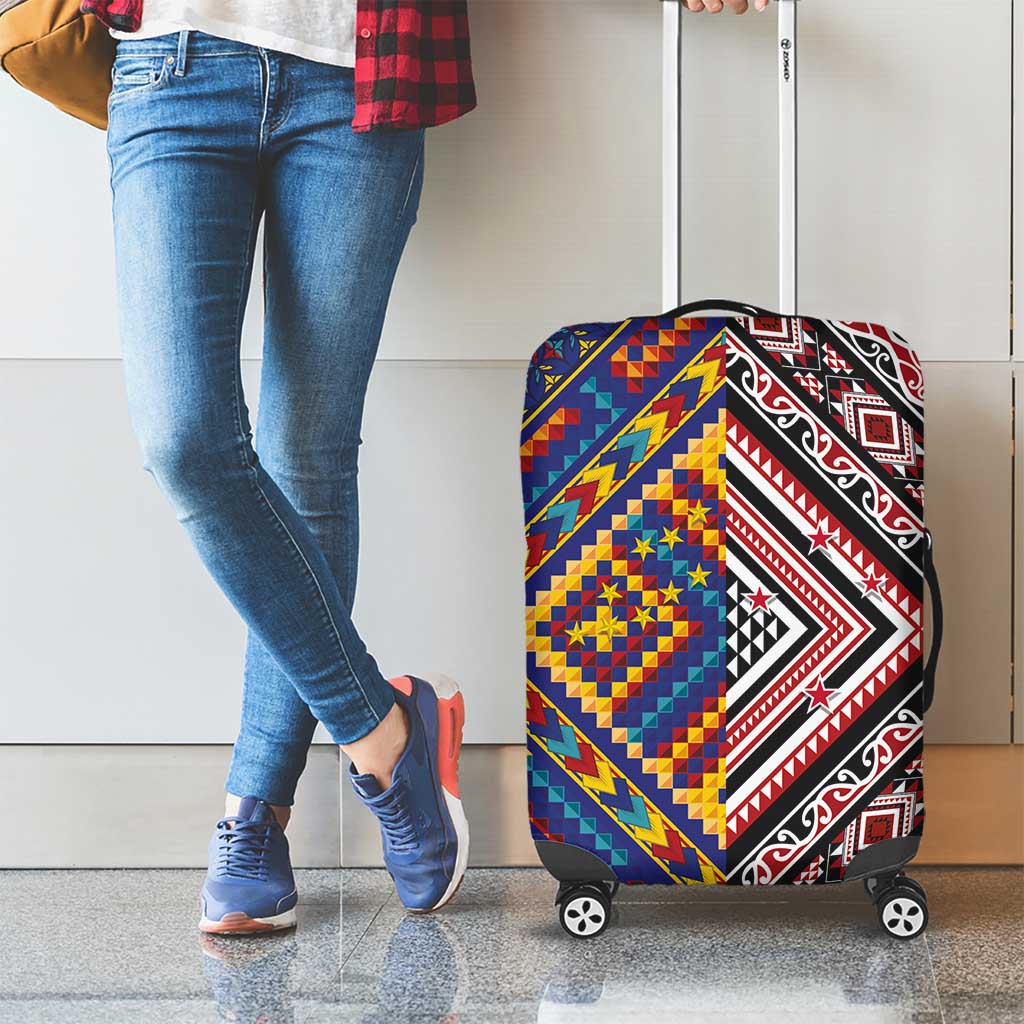 Tuvaluan and New Zealand Culture Luggage Cover The Art of Kolose and Taniko LT03 - Polynesian Pride