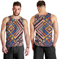 Tuvaluan and New Zealand Culture Men Tank Top The Art of Kolose and Taniko LT03 - Polynesian Pride