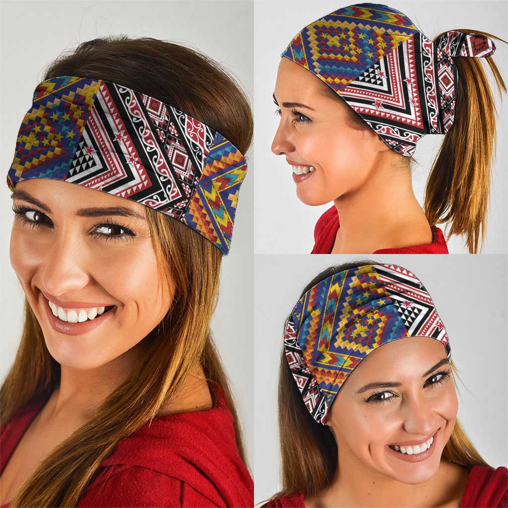 Tuvaluan and New Zealand Culture Neck Gaiter The Art of Kolose and Taniko LT03 - Polynesian Pride