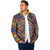 Tuvaluan and New Zealand Culture Padded Jacket The Art of Kolose and Taniko LT03 - Polynesian Pride