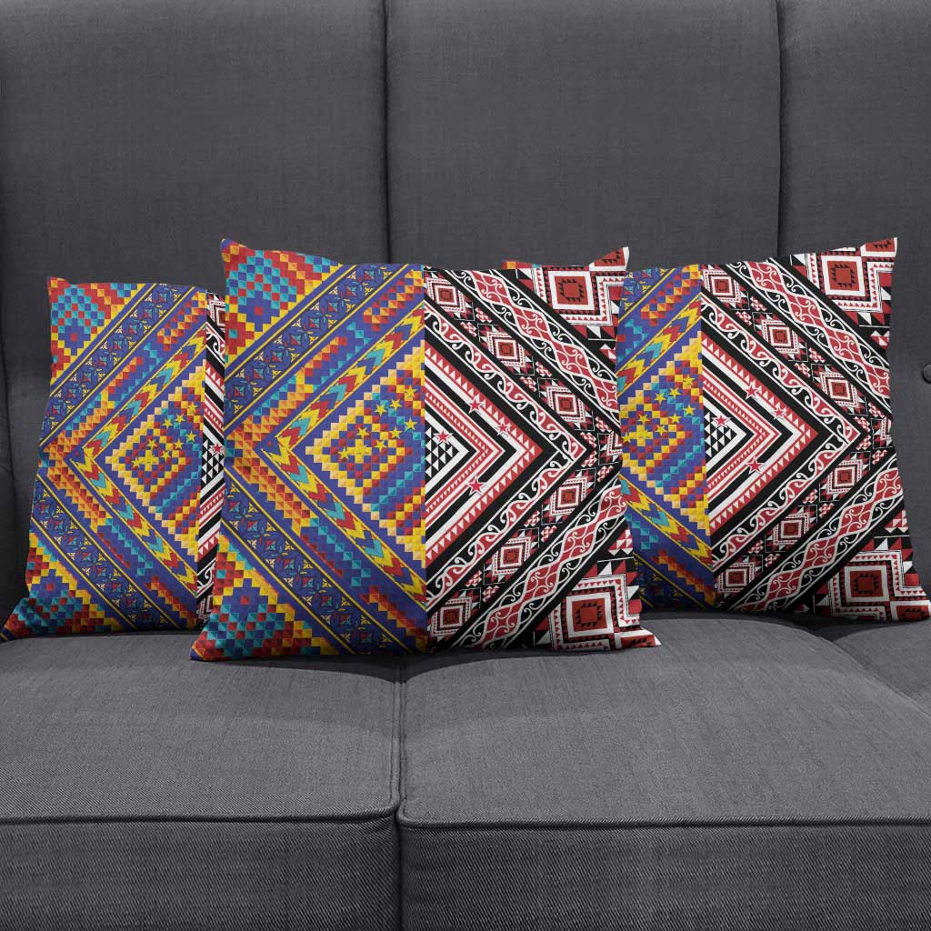 Tuvaluan and New Zealand Culture Pillow Cover The Art of Kolose and Taniko LT03 - Polynesian Pride