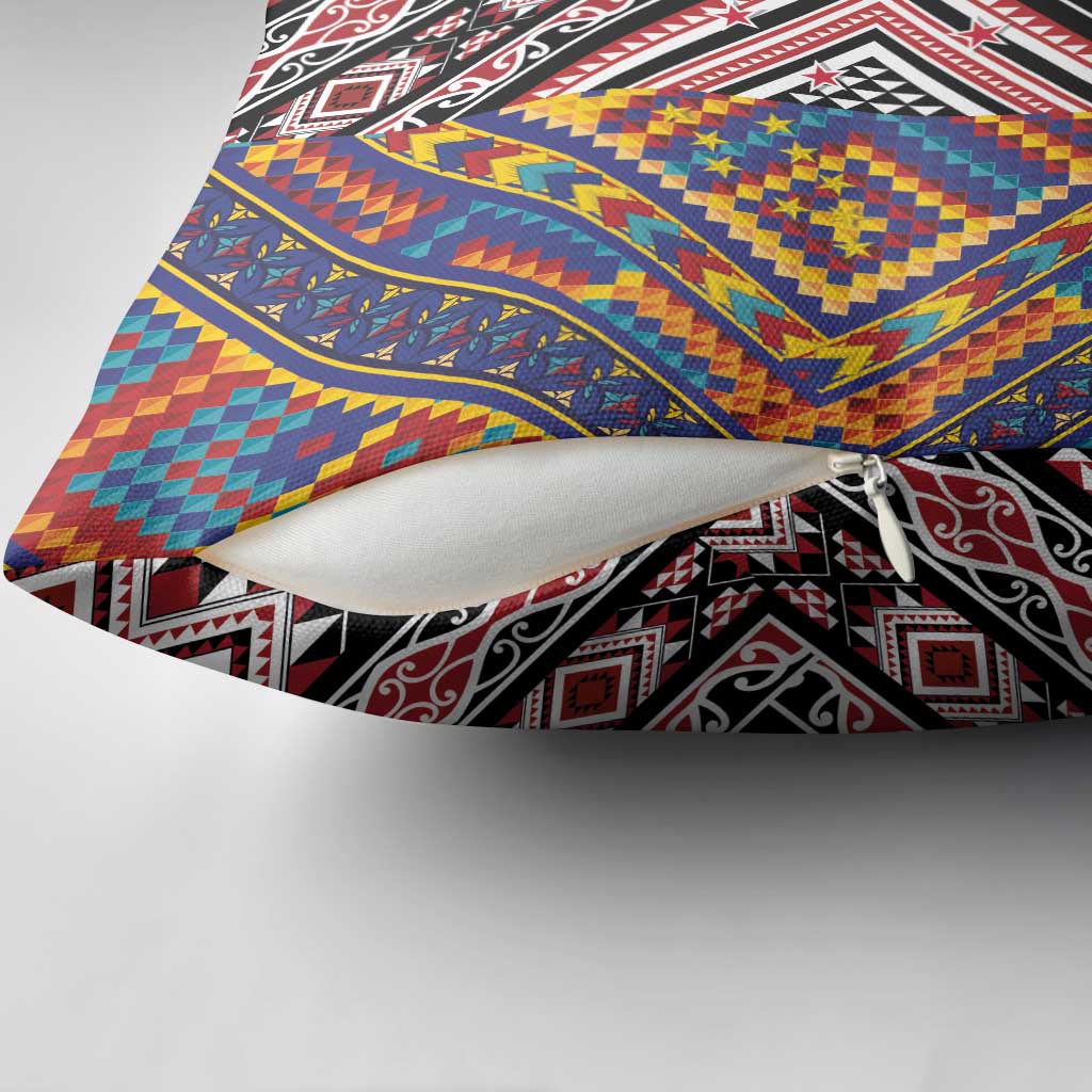 Tuvaluan and New Zealand Culture Pillow Cover The Art of Kolose and Taniko LT03 - Polynesian Pride