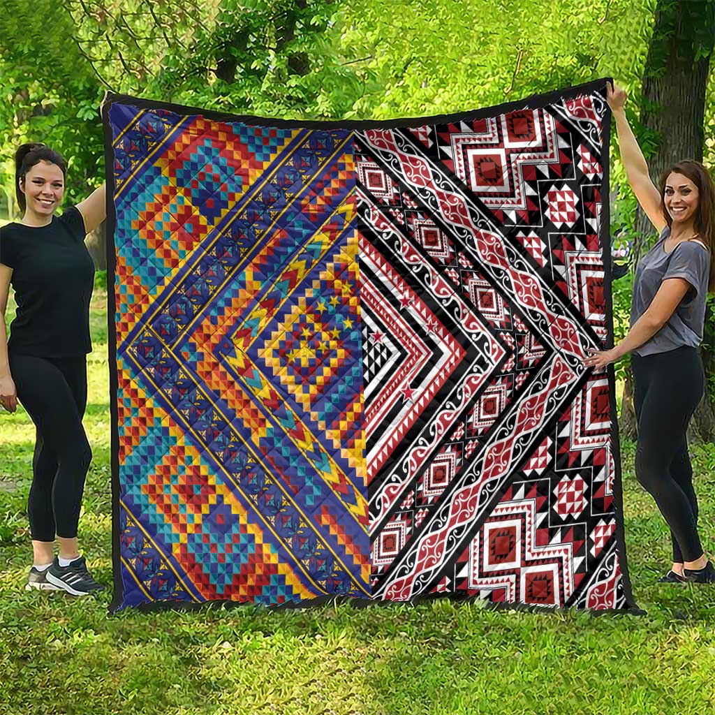 Tuvaluan and New Zealand Culture Quilt The Art of Kolose and Taniko LT03 - Polynesian Pride