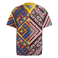 Tuvaluan and New Zealand Culture Rugby Jersey The Art of Kolose and Taniko LT03 Navy - Polynesian Pride