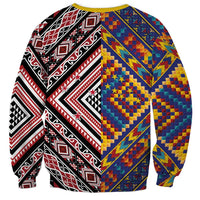 Tuvaluan and New Zealand Culture Sweatshirt The Art of Kolose and Taniko LT03 - Polynesian Pride