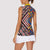 Tuvaluan and New Zealand Culture Women Sleeveless Polo Shirt The Art of Kolose and Taniko - Polynesian Pride