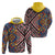 Tuvaluan and New Zealand Culture Zip Hoodie The Art of Kolose and Taniko - Polynesian Pride