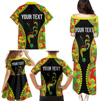 Personalised Vanuatu Running Family Matching Puletasi and Hawaiian Shirt Footprint and Hibiscus Polynesian Style LT03 - Polynesian Pride