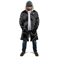 Hawaiian Kakau Art and Hisbiscus Tattoo Cloak Tribal Pattern-Silver Style LT03 - Polynesian Pride