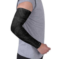 Hawaiian Kakau Art and Hisbiscus Tattoo Arm Sleeves Tribal Pattern-Black Gradient Style - Polynesian Pride