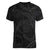 Hawaiian Kakau Art and Hisbiscus Tattoo Women V-Neck T-Shirt Tribal Pattern-Black Gradient Style - Polynesian Pride