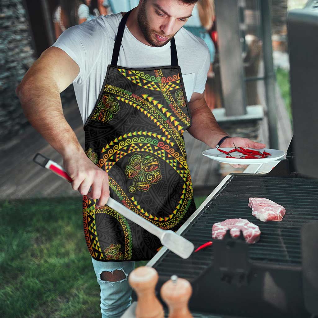 Hawaiian Kakau Art and Hisbiscus Tattoo Apron Tribal Pattern-Reggae Style - Polynesian Pride