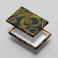 Hawaiian Kakau Art and Hisbiscus Tattoo Canvas Wall Art Tribal Pattern-Reggae Style - Polynesian Pride
