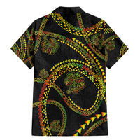 Hawaiian Kakau Art and Hisbiscus Tattoo Family Matching Mermaid Dress and Hawaiian Shirt Tribal Pattern-Reggae Style LT03 - Polynesian Pride