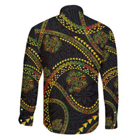 Hawaiian Kakau Art and Hisbiscus Tattoo Family Matching Mermaid Dress and Hawaiian Shirt Tribal Pattern-Reggae Style LT03 - Polynesian Pride