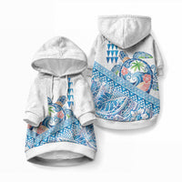 Hawaiian Abstract Sea Turtle Pet Hoodie LT03 Pullover White - Polynesian Pride