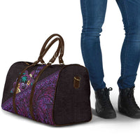 Hawaiian Abstract Sea Turtle Travel Bag Polynesian Tapa Art and Kakau Tattoo Purple WaterColor LT03 - Polynesian Pride