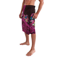 Hawaiian Abstract Sea Turtle Lavalava Polynesian Tapa Art and Kakau Tattoo Pink WaterColor - Polynesian Pride
