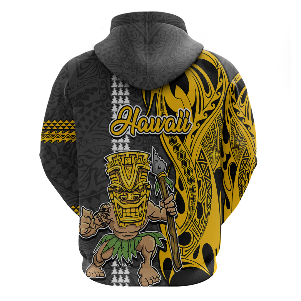 Hawaii Island Hoodie Hawaiian Warrior and Kakau Symbols Abstract Tattoo LT03 - Polynesian Pride