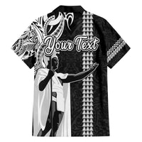 Custom Hawaii Island Family Matching Long Sleeve Bodycon Dress and Hawaiian Shirt Hawaiian King and Kakau Symbols Abstract Shoulder Tattoo LT03 - Polynesian Pride