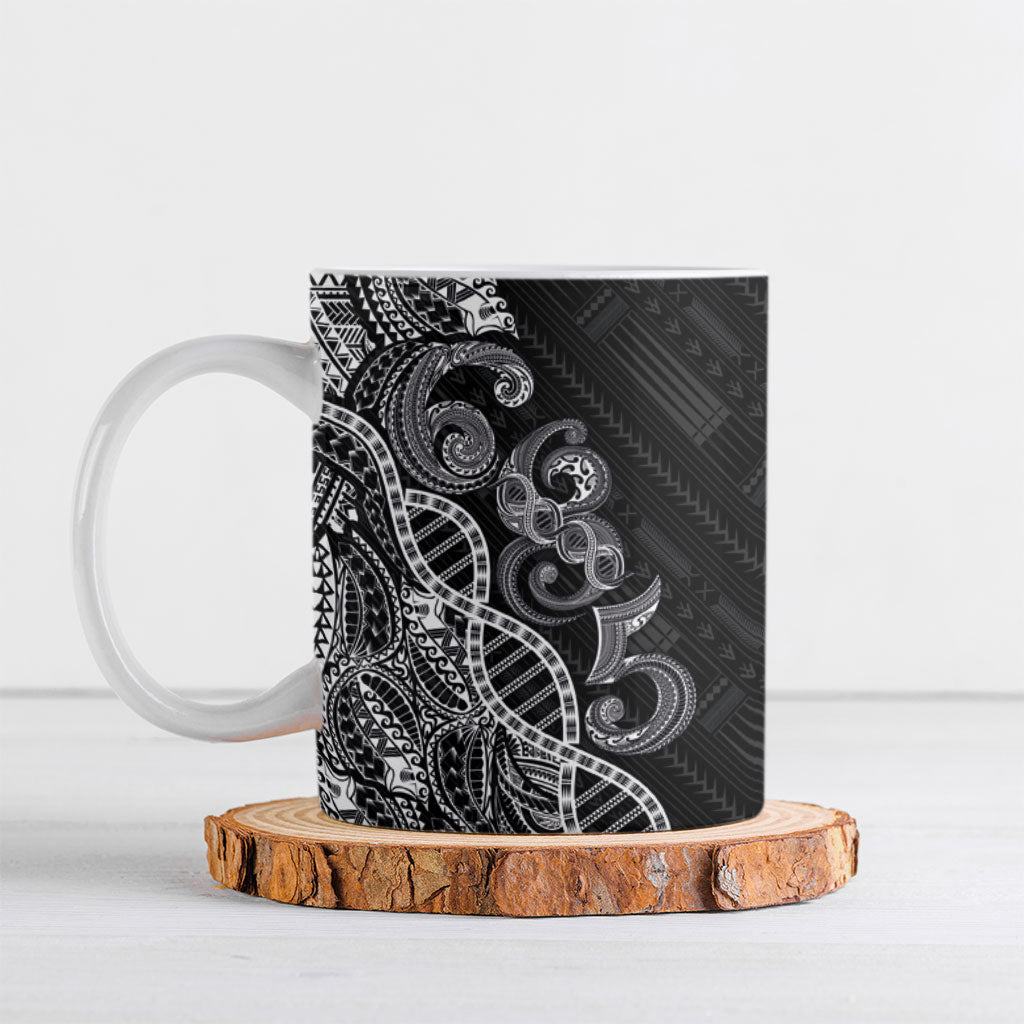 Samoan Traditional Tattoo 685 Ceramic Mug Tribal Tatau DNA Black Color LT03 Black - Polynesian Pride