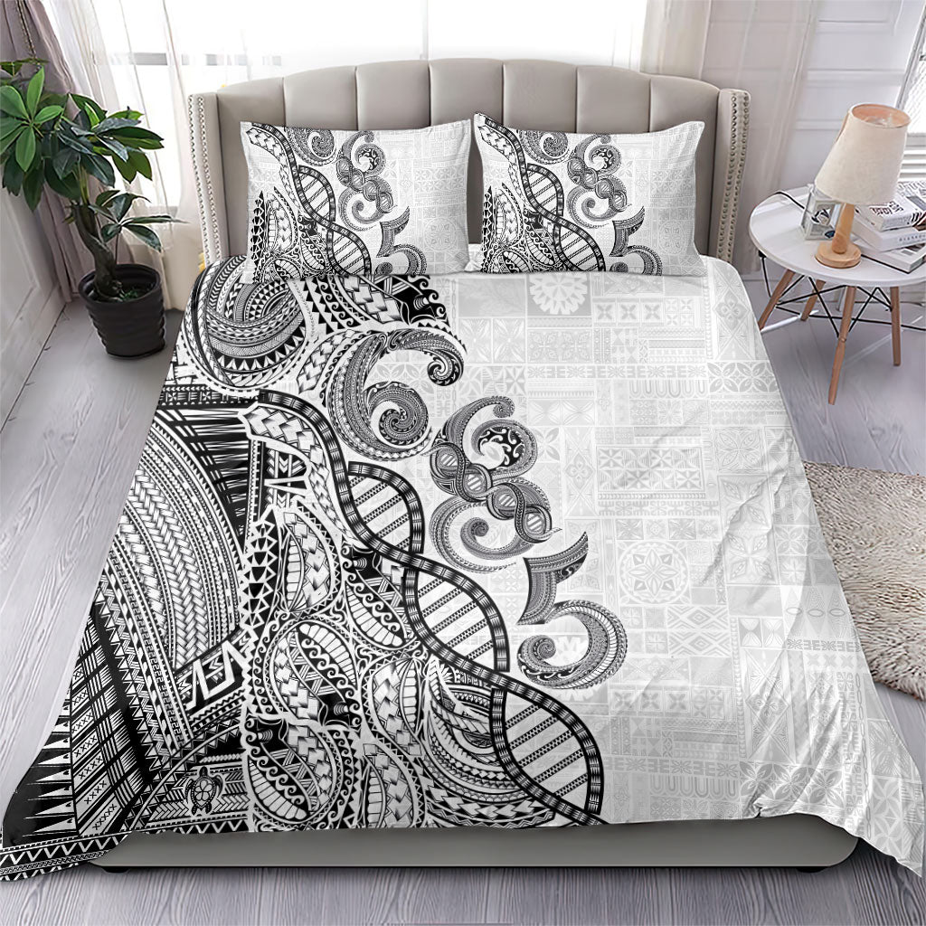 Samoan Traditional Tattoo 685 Bedding Set Tribal Tatau DNA White Color LT03 - Polynesian Pride