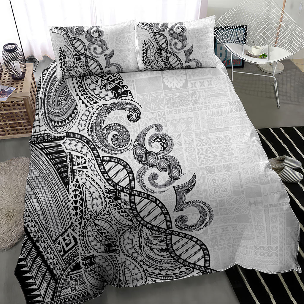 Samoan Traditional Tattoo 685 Bedding Set Tribal Tatau DNA White Color LT03 - Polynesian Pride