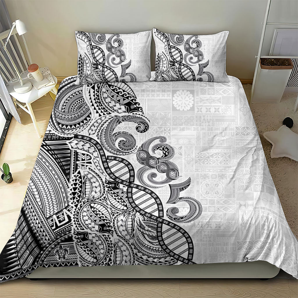 Samoan Traditional Tattoo 685 Bedding Set Tribal Tatau DNA White Color LT03 - Polynesian Pride