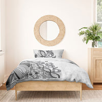 Samoan Traditional Tattoo 685 Bedding Set Tribal Tatau DNA White Color LT03 - Polynesian Pride